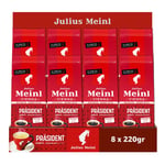 Julius Meinl President Blend Öğütülmüş Filtre Kahve, 220 Gram x 8 Adet