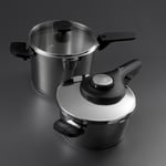 Jumbo Prime Master İndüksiyon Tabanlı Çelik Düdüklü Tencere Seti 4+6 Litre