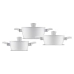 Jumbo Swiss Crystal 6 Parça Light Grey Midi Tencere Seti