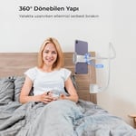 Juo 90 CM Akrobat Esnek Tablet ve Telefon Tutucu Stand Beyaz