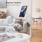 Juo 90 CM Akrobat Esnek Tablet ve Telefon Tutucu Stand Beyaz
