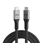 Juo USB 4.0 240W 40Gbps Thunderbolt 4 8K 60Hz USB-C Görüntü Aktarım ve Type-C Hızlı Şarj ve Data Kablosu 2 Metre