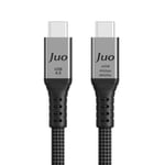 Juo USB 4.0 240W 40Gbps Thunderbolt 4 8K 60Hz USB-C Görüntü Aktarım ve Type-C Hızlı Şarj ve Data Kablosu 2 Metre