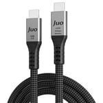 Juo USB 4.0 240W 40Gbps Thunderbolt 4 8K 60Hz USB-C Görüntü Aktarım ve Type-C Hızlı Şarj ve Data Kablosu 2 Metre