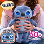 Just Play Disney Stitch Many Moods 34,3 cm büyük etkileşimli pelüş oyuncak, 50+ ses efekti ve sözler, etkileyici LCD gözler, 3 yaşından itibaren çocuk oyuncağı