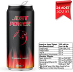 Just Power Enerji İçeceği, 500 ml (24'lü Paket, 24 adet x 500 ml)