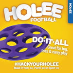 JW Pet Hol-ee Futbol Köpek Oyuncak Bulmaca Topu, Doğal Kauçuk, Orta Boy (15 cm Uzunluk), Renkler Değişebilir - Seçenekler: Medium, L, Mini