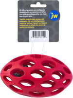 JW Pet Hol-ee Futbol Köpek Oyuncak Bulmaca Topu, Doğal Kauçuk, Orta Boy (15 cm Uzunluk), Renkler Değişebilir - Seçenekler: Medium, L, Mini