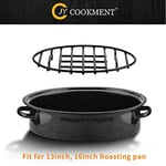 JY COOKMENT Entegre ayaklı kızartma rafı, soğutma kurutucu, emaye kaplamalı mutfak rafı, PTFE içermez, pişirme, kavurma, kurutma, ızgara, bulaşık makinesinde yıkanabilir (25,4 cm x 16,5 cm)