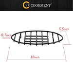 JY COOKMENT Entegre ayaklı kızartma rafı, soğutma kurutucu, emaye kaplamalı mutfak rafı, PTFE içermez, pişirme, kavurma, kurutma, ızgara, bulaşık makinesinde yıkanabilir (25,4 cm x 16,5 cm)