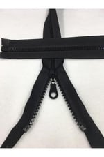 Kaban Mont Fermuarı 80 Cm Siyah