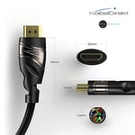 KabelDirekt – 4K HDMI kablosu – 10m (Ethernetli Yüksek Hızlı HDMI, 4K Ultra HD, 3D, Full HD, 1080p, HDR, ARC, PS5, XBOX, HDTV) - Seçenekler: 10m, 0,5m, 1m, 1,5m, 2m, 3m, 5m, 7,5m
