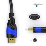 KabelDirekt – 8K DisplayPort Kablo – 2.9m – DP Kablosu, Almanya’da geliştirilmiştir – 0,5-10m arasında mevcuttur (PC/Laptop için Display Port Monitör Kablosu, 8K/4K@60Hz, 144Hz, Dolby Audio, siyah)