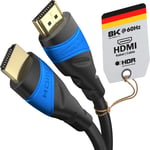 KabelDirekt – 8K/4K HDMI kablosu – 2 m – 8K@60 Hz (hızlı Ultra HD için ekstra bakır, 4K@120 Hz/8K@60 Hz – HDMI 2.0 ile uyumlu, Ethernet ile yüksek hız, Blu-ray/PS5/Xbox serisi X/anahtar, siyah)
