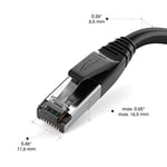 KabelDirekt – Cat 8 ağ kablosu, 40 Gigabit, esnek ve kırılmaz yapı – 10m (LAN kablosu/Ethernet kablosu, maksimum fiber hızı iletir ve oyun/PS5/Xbox için uygundur, RJ45 fiş)