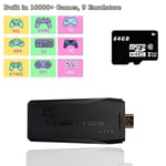 Kablosuz Retro Oyun Konsolu, Tak ve Çalıştır Video Oyun Çubuğu Dahili 10000+ Oyun, 9 Klasik Emülatör, Çift 2.4G Kablosuz Kumandalı TV için 4K Yüksek Çözünürlüklü HDMI Çıkışı