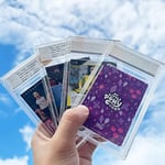 Kademeli Kart Kılıfı, 10 Adet Beyzbol Kartı Tutacağı Ticaret Kartı Koruyucu Kılıf Kollu Şeffaf Ekran Kartı Kılıfları, Spor Kartları için Etiket Pozisyonlu Beyzbol Kartı (8,6 x 5,8 x 0,00