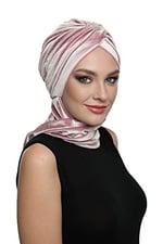 KADİFE ÇAPRAZ ATKILI HAZIR TÜRBAN TESETTÜR BONE