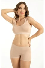 Kadın 2 Li Paket Ten Rengi Bambu Boxer Külot (Ten/S)