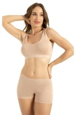 Kadın 2 Li Paket Ten Rengi Bambu Boxer Külot (Ten/S)