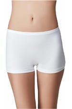 Kadın Beyaz 2'li Paket Bambu Boxer Külot