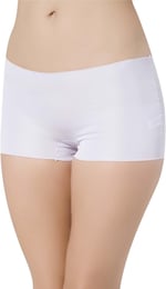 Kadın Beyaz 3 Lü Lazer Kesim Boxer