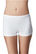 Kadın Beyaz Bambu Boxer Külot 2'li (Beyaz/L)