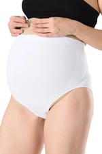 Kadın Beyaz Dikişsiz Soft Hamile Slip Külodu Slip