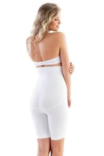 Kadın Beyaz Hamile Lohusa Yüksek Bel Uzun Paçalı Toparlayıcı Boxer Korse, L, TYC00241849784-869SL00020375