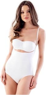 Kadın Beyaz Lohusa Göğüsü Açık Slip Body Korse