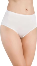 Kadın Beyaz Paket Bambu Büyük Beden Bato Yüksek Bel Külot 2'li, 3XL, HW906-869SL0018770