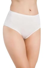 Kadın Beyaz Paket Bambu Büyük Beden Bato Yüksek Bel Külot 2'li, 3XL, HW906-869SL0018770