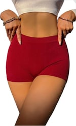Kadın Bordo Kaşkorse Kumaş Boxer Şort