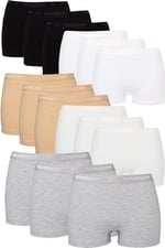 Kadın Boxer, 15'li Paket, Karışık Renk, XL Beden