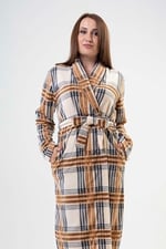 Kadın Büyük Beden Brown Polar Sabahlık 201035-0063