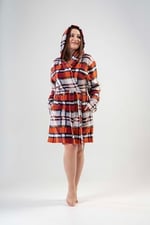 Kadın Büyük Beden Kısa Brown Polar Sabahlık 201005-8758