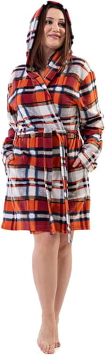 Kadın Büyük Beden Kısa Brown Polar Sabahlık 201005-8758