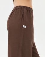 Kadın Easy West Pantolon - Bilek Boy, Paça Pens Detaylı, Keten Karışımı Kumaş, Günlük ve Hafif Spor Pilates/Yoga Kullanım İçin Rahat Pantolon - Bedenler: XS, S, M, L, XL