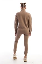 Kadın Eşofman Takımı Pamuklu Dik Yaka Slim Fit