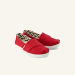 Kadın Espadril 10022087 Toms Alpargata Classic Heritage Canvas Red - Bedenler: 30 EU, 31 EU, 32.5 EU, 35 EU