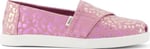 Kadın Espadril 10022094 Toms ALPARGATA Cosmic Pink Iridescent Leopard