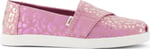 Kadın Espadril 10022094 Toms ALPARGATA Cosmic Pink Iridescent Leopard