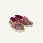 Kadın Espadril 10022120 Toms ALPARGATA Fuchsia Birds of Paradise Print