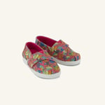 Kadın Espadril 10022120 Toms ALPARGATA Fuchsia Birds of Paradise Print