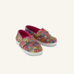 Kadın Espadril 10022120 Toms ALPARGATA Fuchsia Birds of Paradise Print
