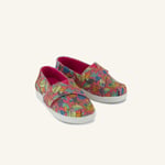 Kadın Espadril 10022120 Toms ALPARGATA Fuchsia Birds of Paradise Print