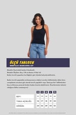 Kadın Fitilli Görünümlü Askılı Kalın Basic Atlet Bluz