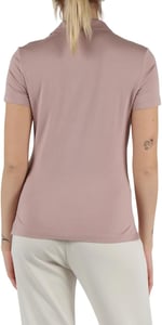 Kadın Gold İşlemeli EA7 Logolu Polo Yaka Kısa Kollu Pembe Polo Yaka T-Shirt 7W000266 AF12500-U4079