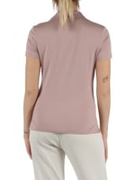 Kadın Gold İşlemeli EA7 Logolu Polo Yaka Kısa Kollu Pembe Polo Yaka T-Shirt 7W000266 AF12500-U4079