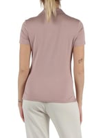 Kadın Gold İşlemeli EA7 Logolu Polo Yaka Kısa Kollu Pembe Polo Yaka T-Shirt 7W000266 AF12500-U4079
